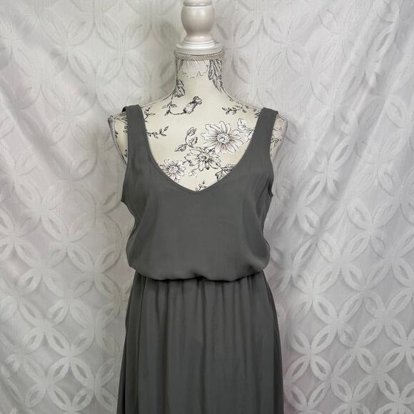 Show Me Your Mumu Kendall Maxi Soft Charcoal Crisp Bridesmaids Dress XS - Picture 11 of 11